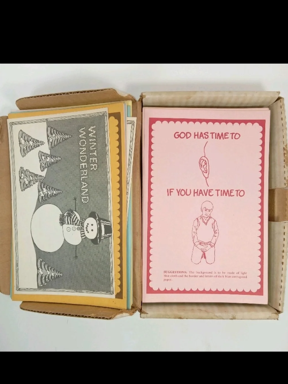 Vintage 96 Bulletin Board Ideas Cards -70s/80s Classroom Display Kit
